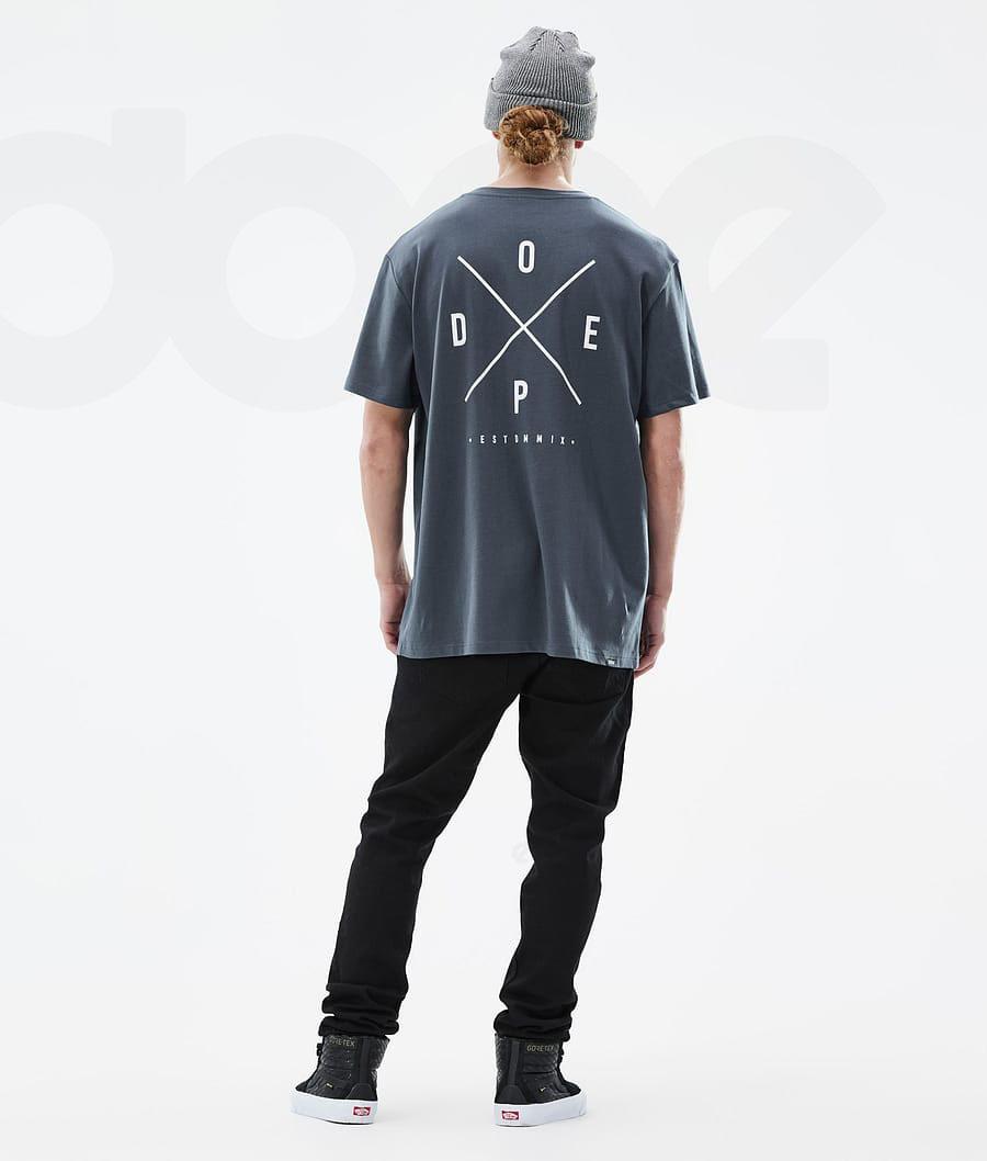 Dope Standard 2X-Up T-shirts Heren Blauw | NLUT2987