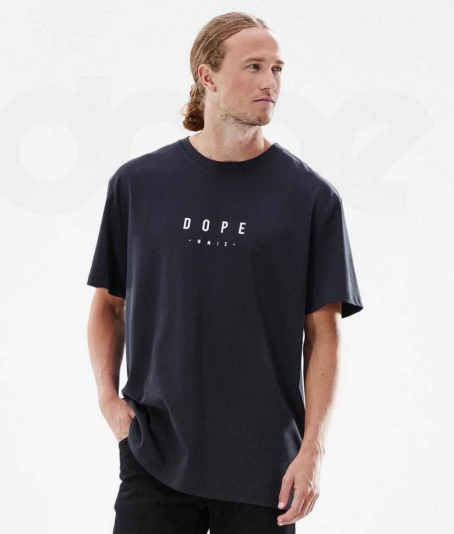 Dope Standard Peak T-shirts Heren Zwart | NLRW2990