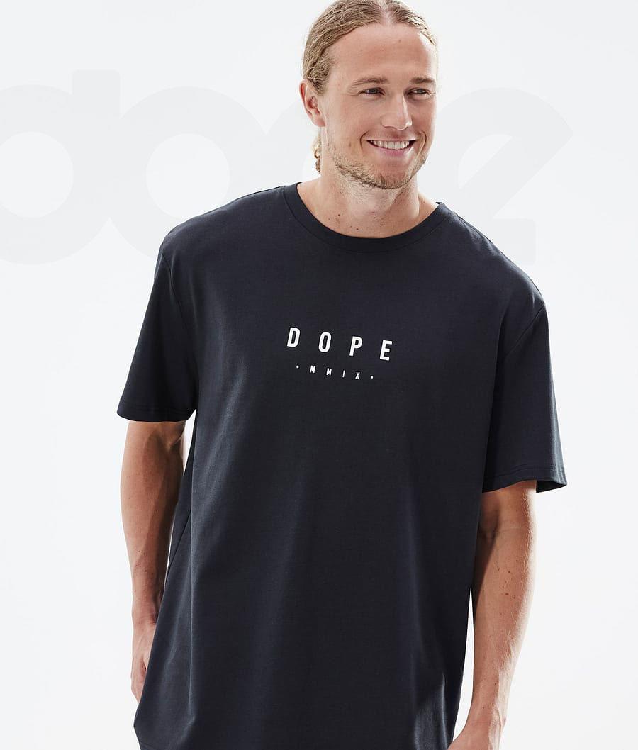 Dope Standard Peak T-shirts Heren Zwart | NLRW2990