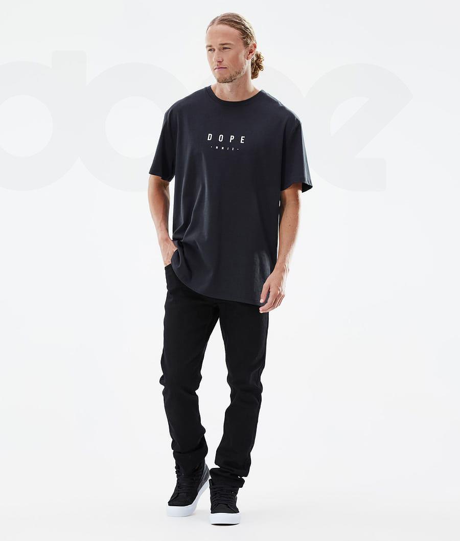 Dope Standard Peak T-shirts Heren Zwart | NLRW2990