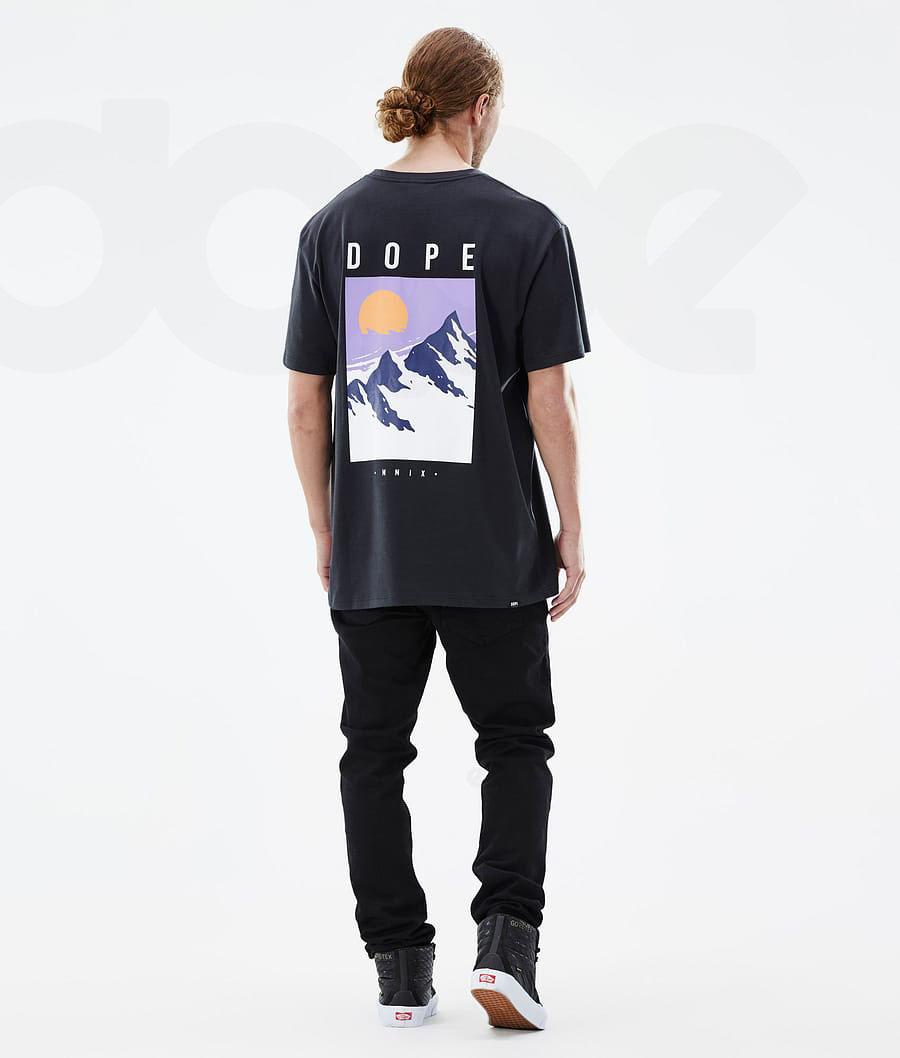 Dope Standard Peak T-shirts Heren Zwart | NLRW2990