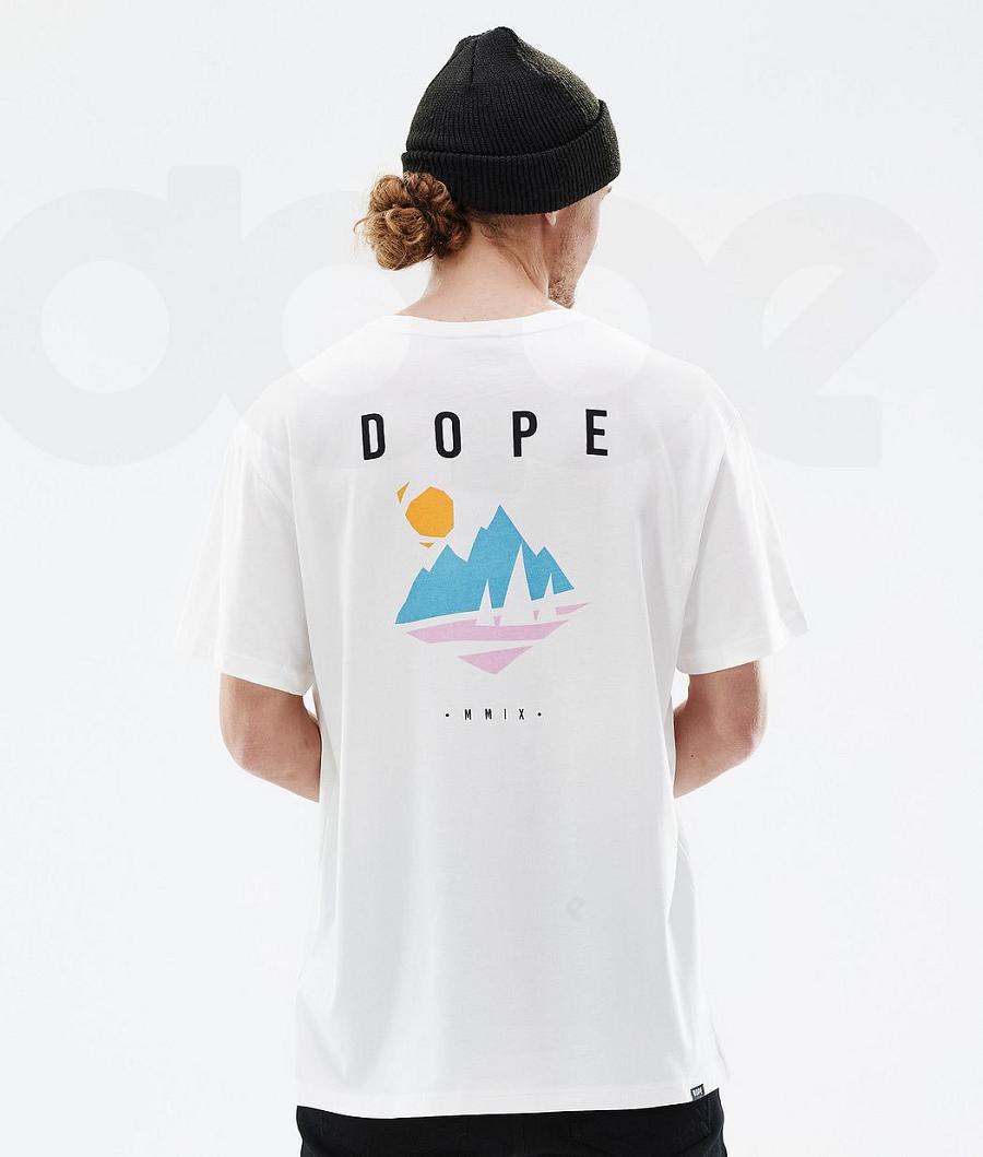 Dope Standard Pine T-shirts Heren Wit | NLWY2992