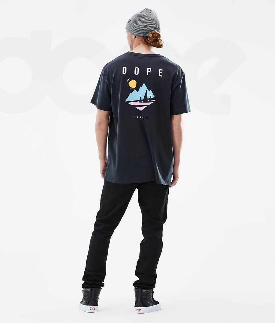 Dope Standard Pine T-shirts Heren Zwart | NLEX2991