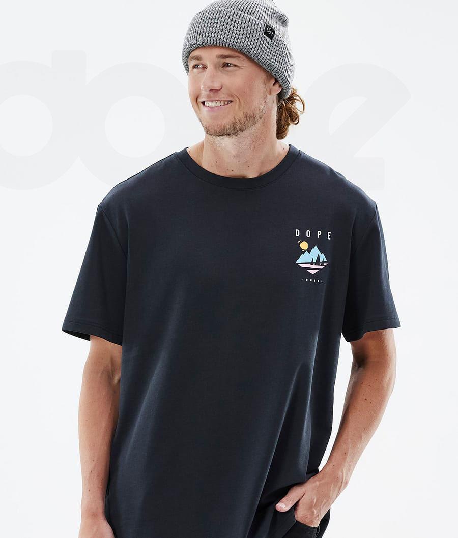 Dope Standard Pine T-shirts Heren Zwart | NLEX2991