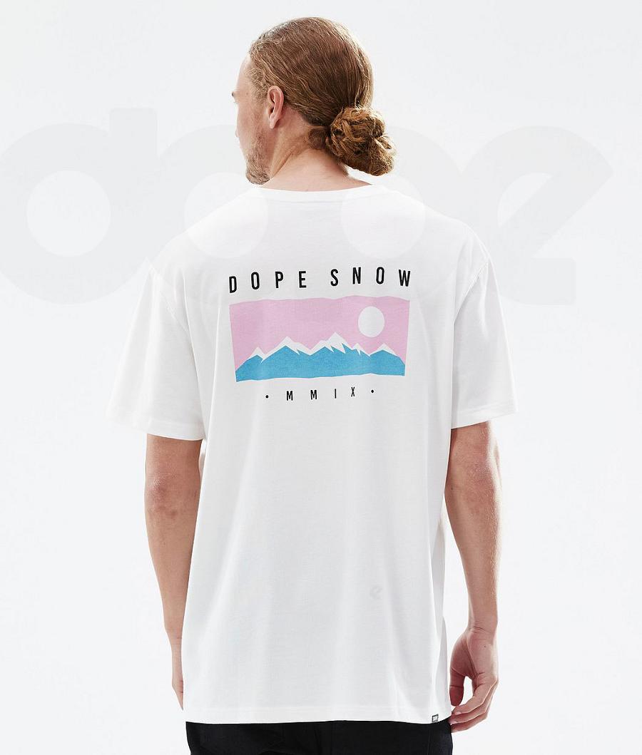 Dope Standard Range T-shirts Heren Wit | NLQZ2993