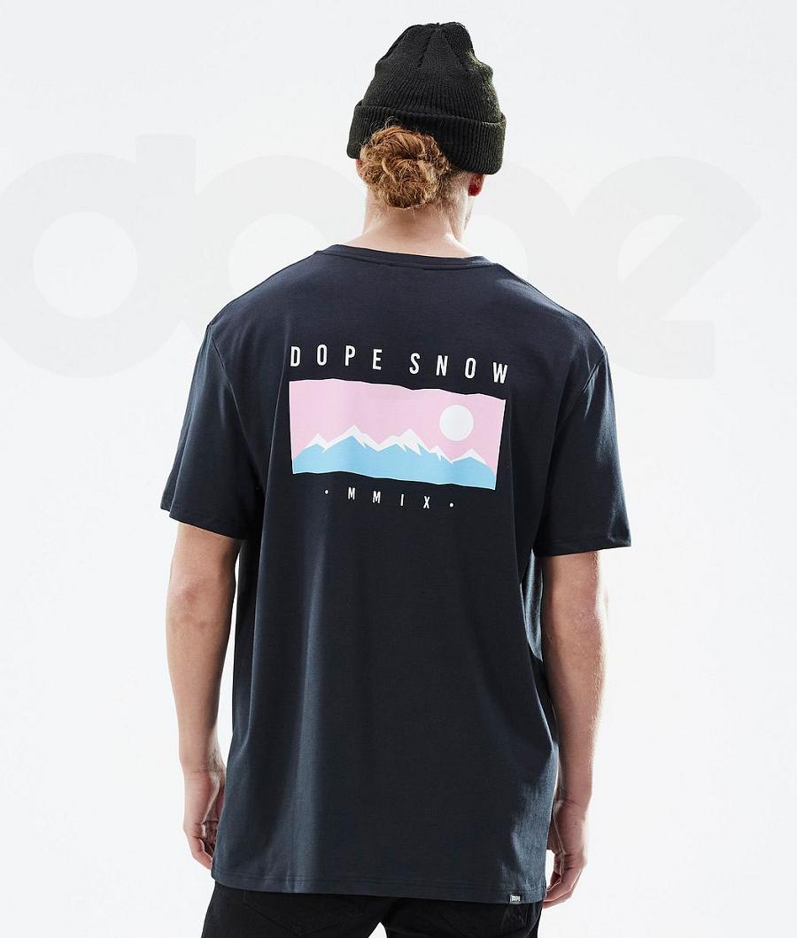 Dope Standard Range T-shirts Heren Zwart | NLMA2994