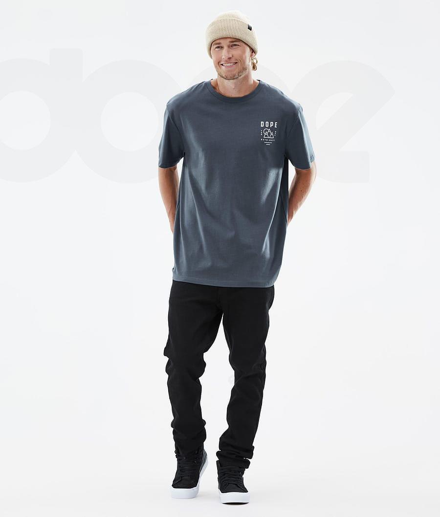 Dope Standard Summit T-shirts Heren Blauw | NLGL2997