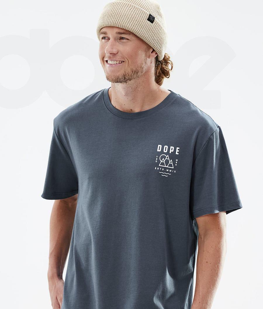 Dope Standard Summit T-shirts Heren Blauw | NLGL2997