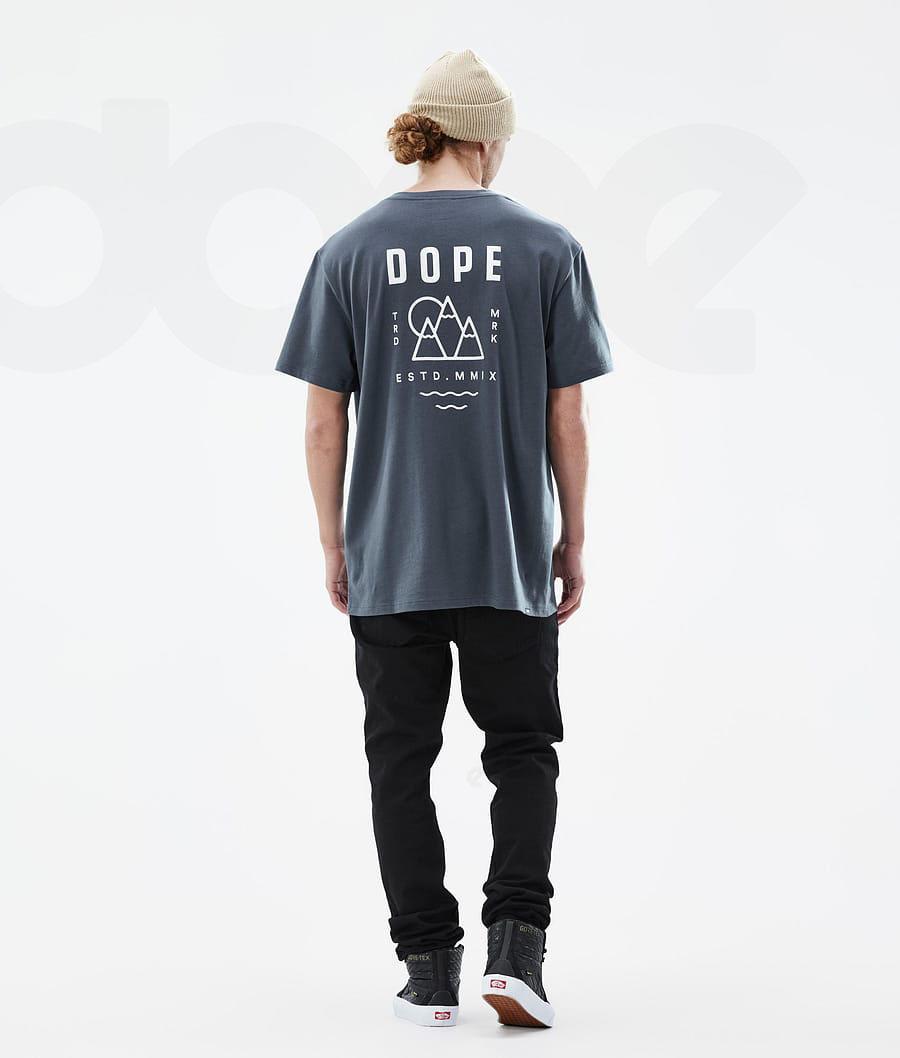 Dope Standard Summit T-shirts Heren Blauw | NLGL2997