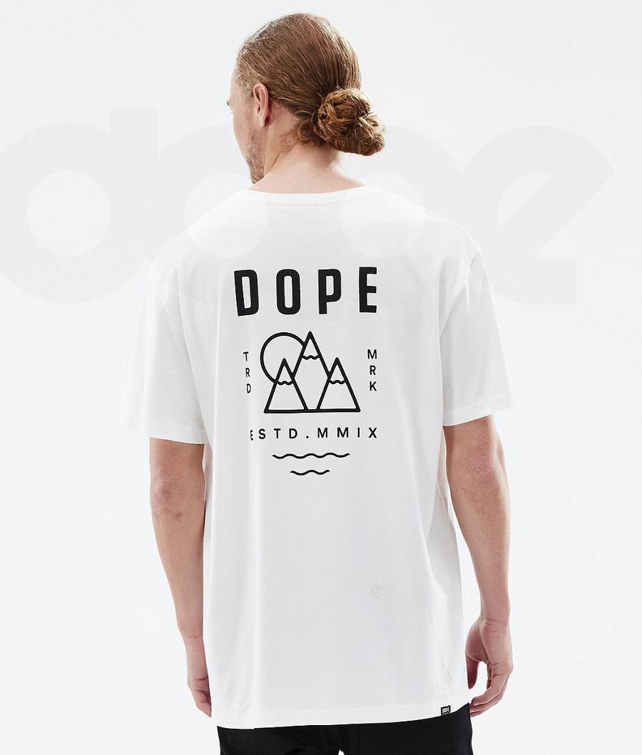 Dope Standard Summit T-shirts Heren Wit | NLHK2996