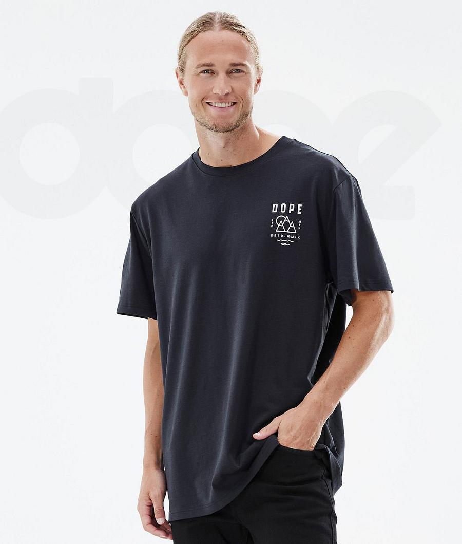 Dope Standard Summit T-shirts Heren Zwart | NLFM2998