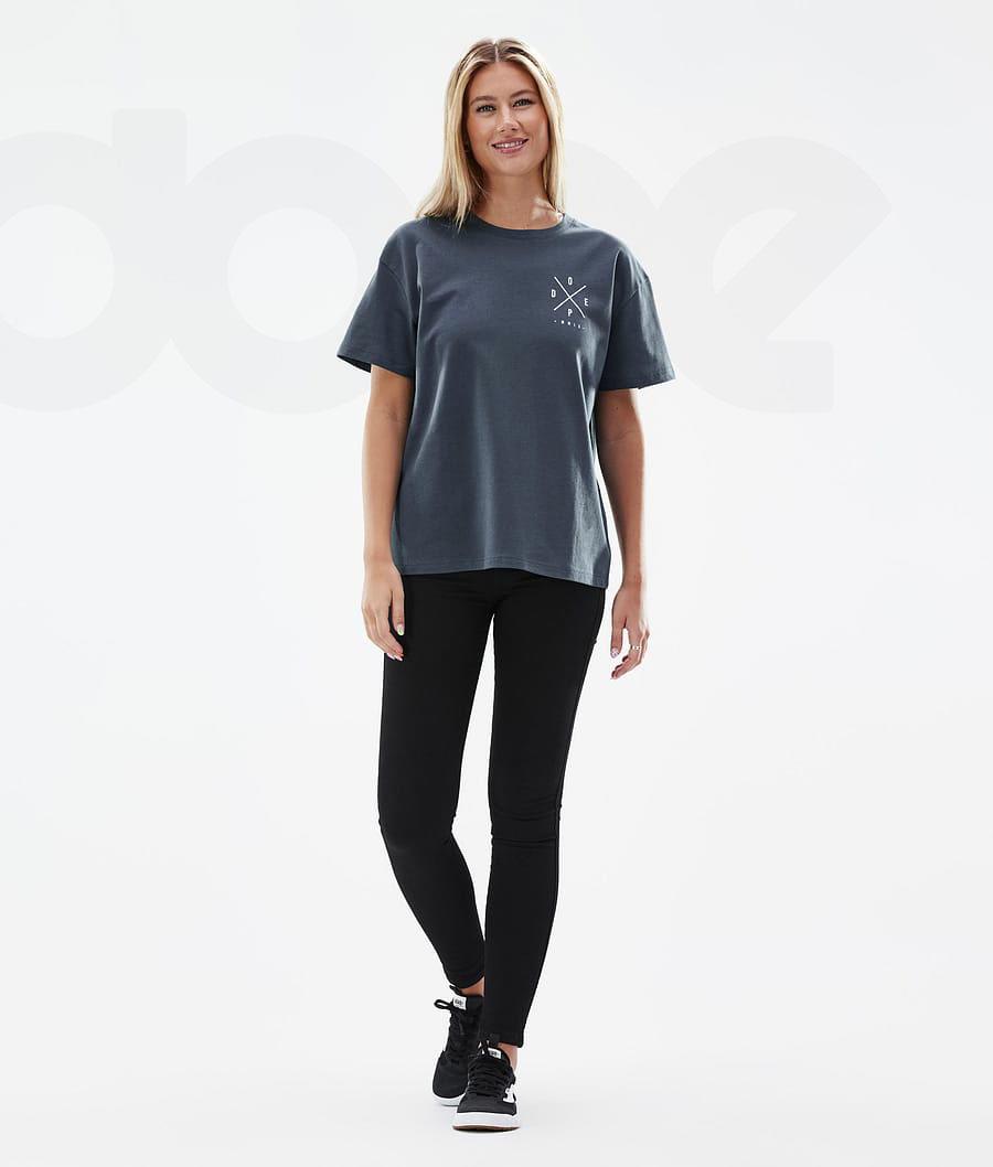 Dope Standard W 2X-Up T-shirts Dames Blauw | NLOR3775