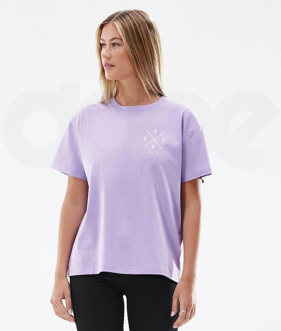 Dope Standard W 2X-Up T-shirts Dames Paars | NLAP3773