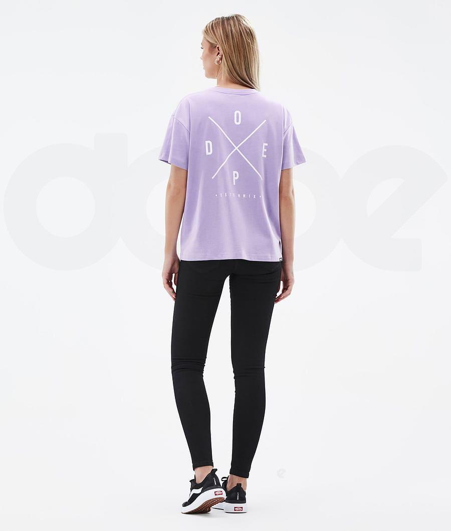 Dope Standard W 2X-Up T-shirts Dames Paars | NLAP3773