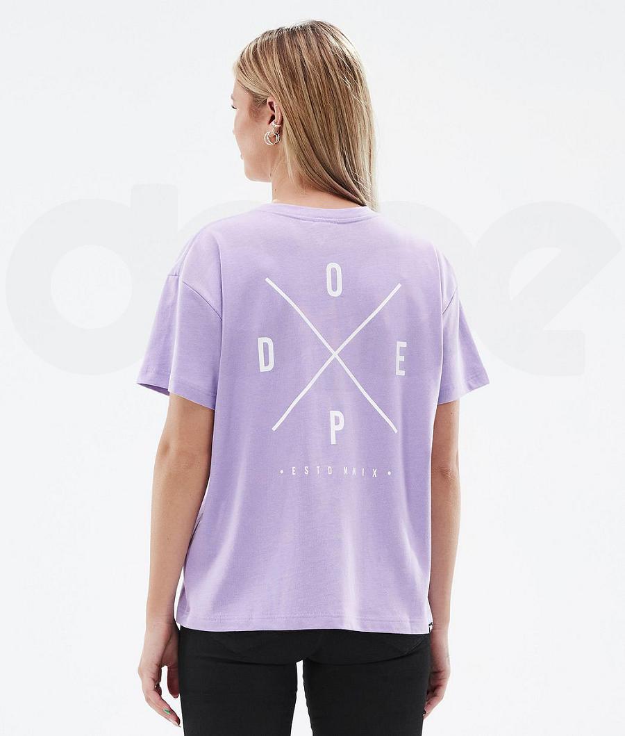 Dope Standard W 2X-Up T-shirts Dames Paars | NLAP3773