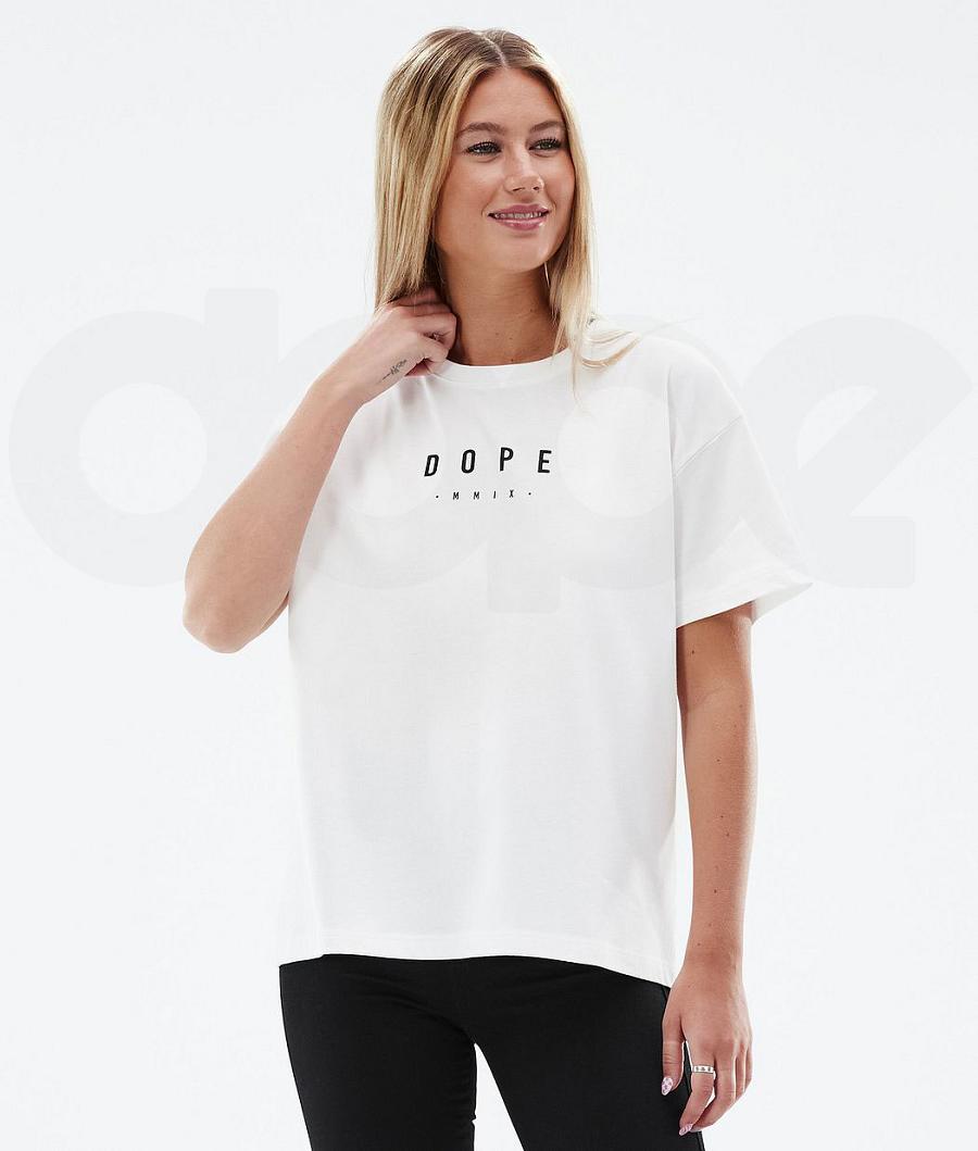 Dope Standard W Peak T-shirts Dames Wit | NLUT3777