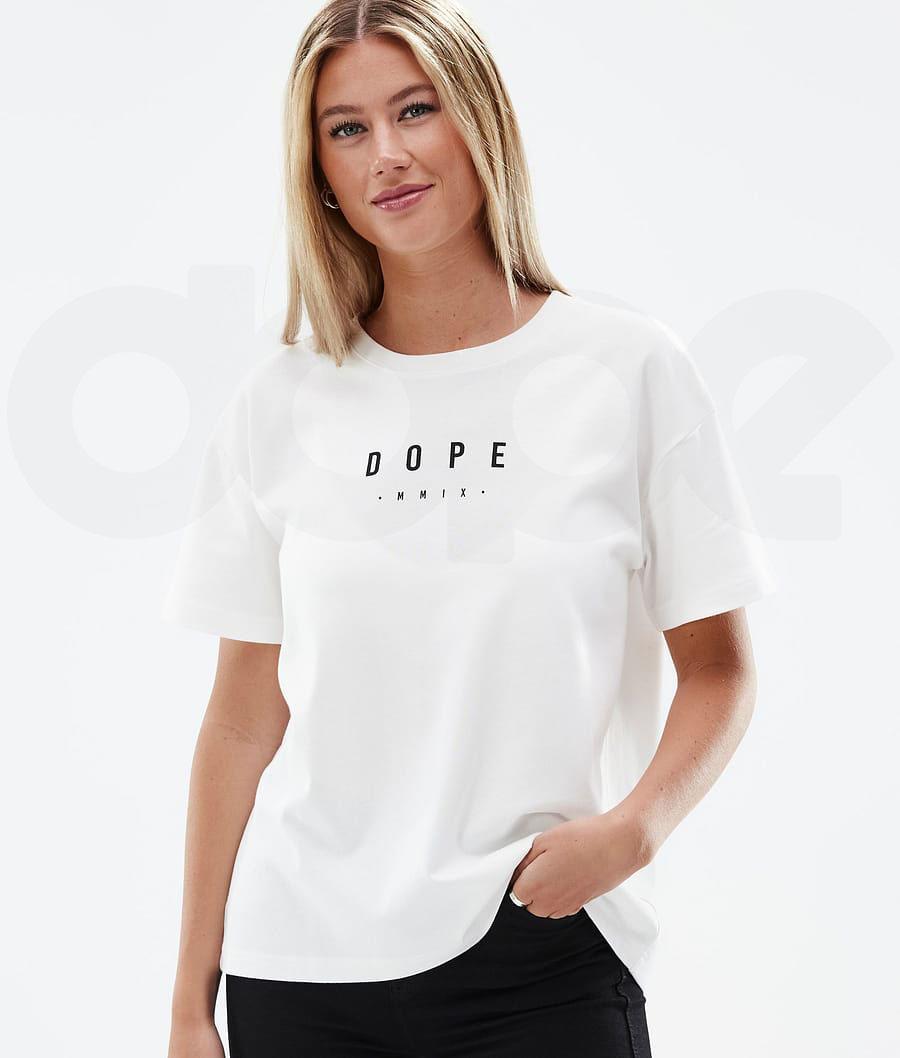 Dope Standard W Peak T-shirts Dames Wit | NLUT3777