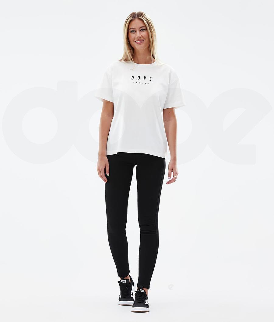 Dope Standard W Peak T-shirts Dames Wit | NLUT3777