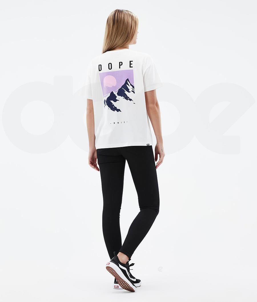 Dope Standard W Peak T-shirts Dames Wit | NLUT3777