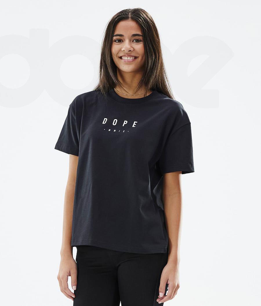 Dope Standard W Peak T-shirts Dames Zwart | NLIS3776