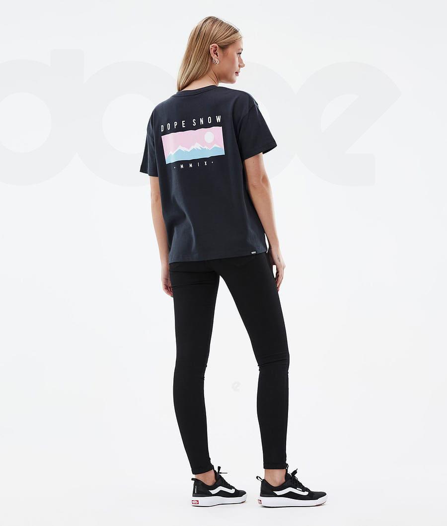 Dope Standard W Range T-shirts Dames Zwart | NLRW3780