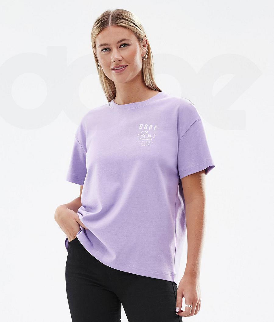 Dope Standard W Summit T-shirts Dames Paars | NLQZ3783