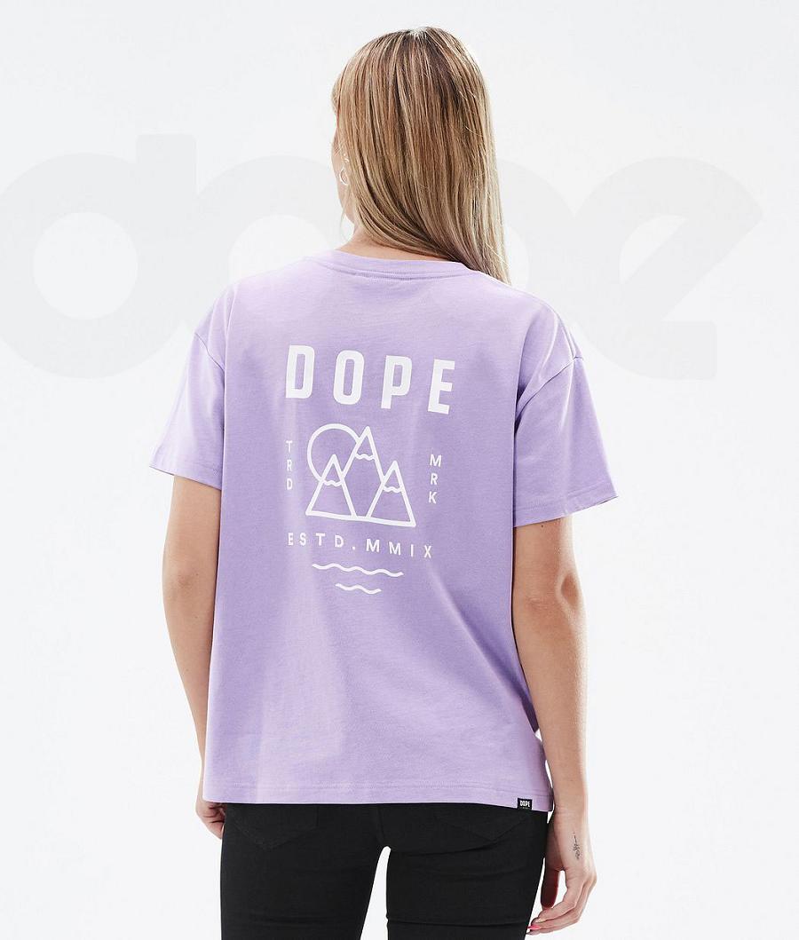 Dope Standard W Summit T-shirts Dames Paars | NLQZ3783