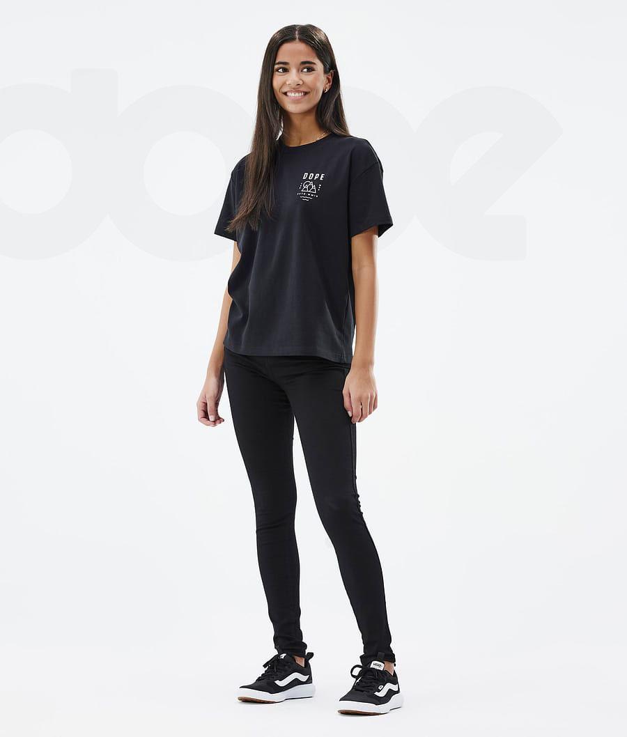 Dope Standard W Summit T-shirts Dames Zwart | NLMA3784