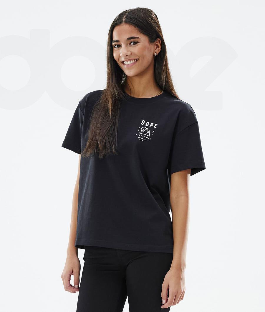 Dope Standard W Summit T-shirts Dames Zwart | NLMA3784