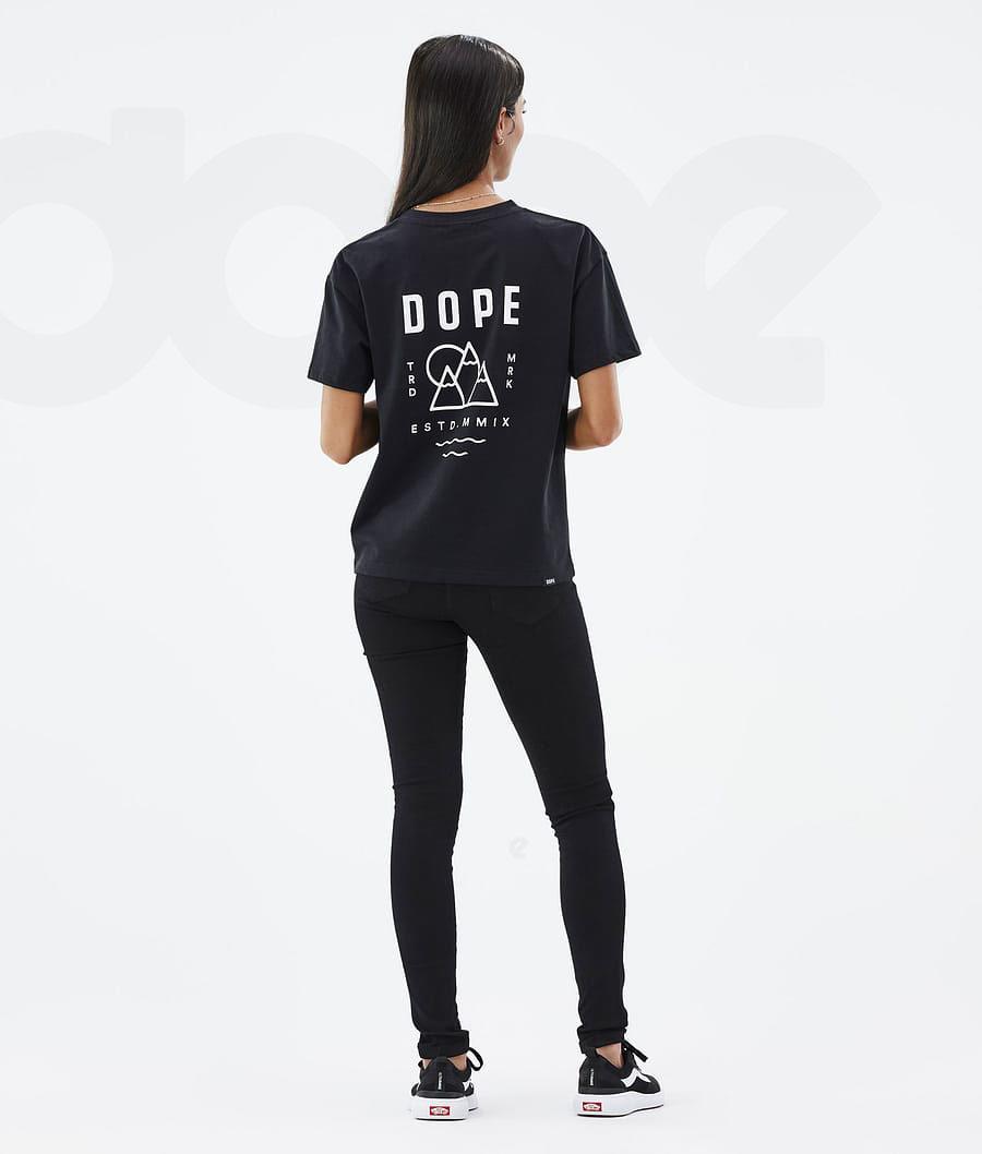 Dope Standard W Summit T-shirts Dames Zwart | NLMA3784