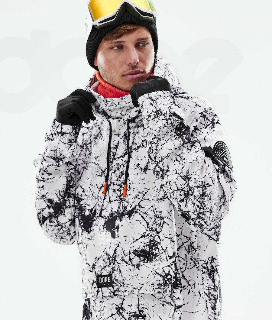 Dope Wylie Patch Snowboard Jassen Heren Wit Zwart | NLXF2830