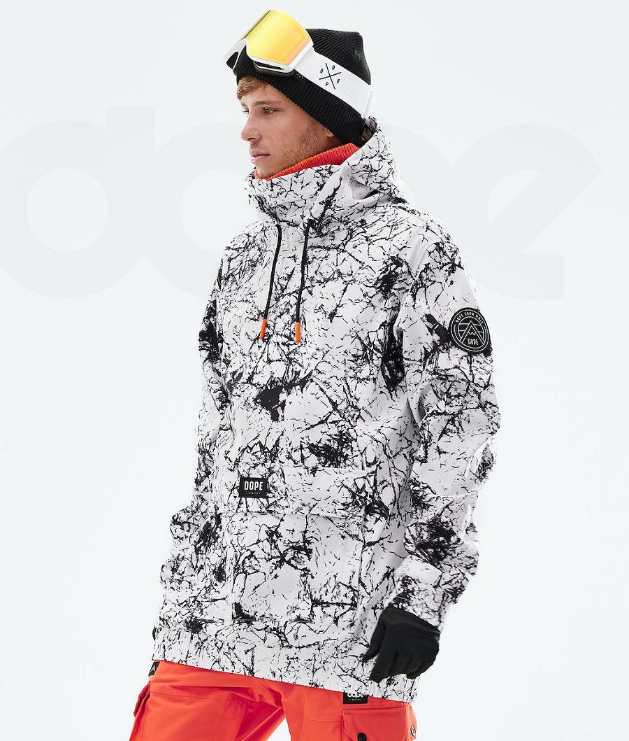 Dope Wylie Patch Snowboard Jassen Heren Wit Zwart | NLXF2830