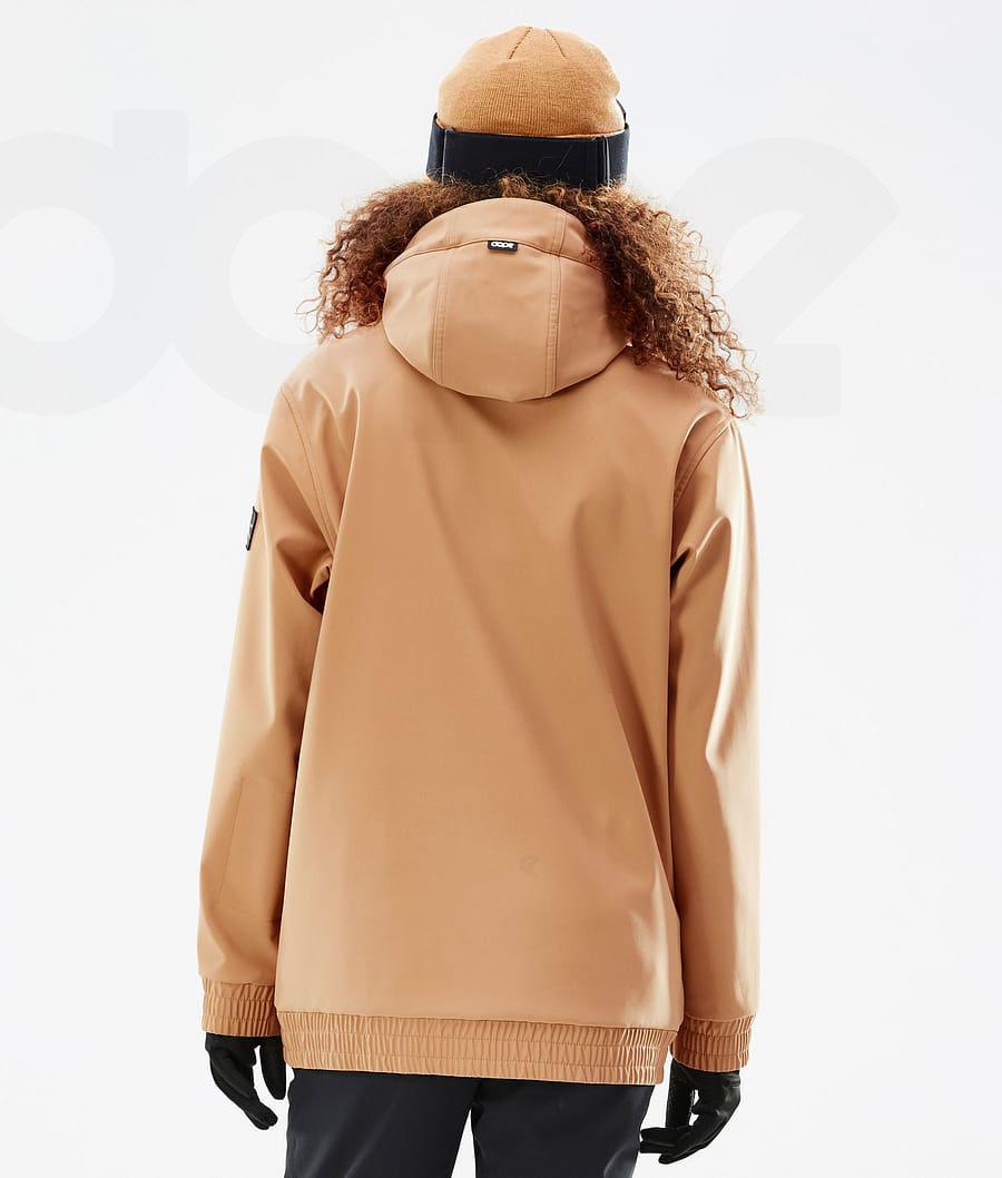 Dope Wylie W DS Ski-jassen Dames Khaki Geel | NLSO3686