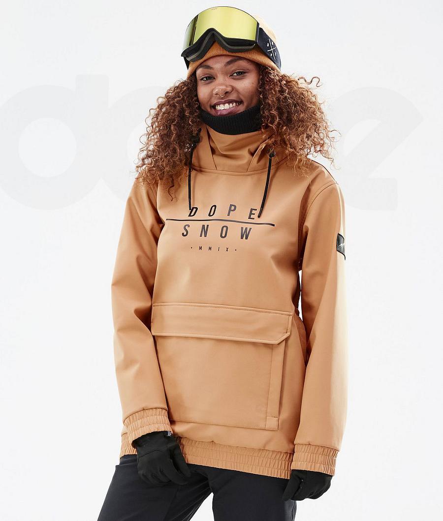 Dope Wylie W DS Snowboard Jassen Dames Khaki Geel | NLYU3518